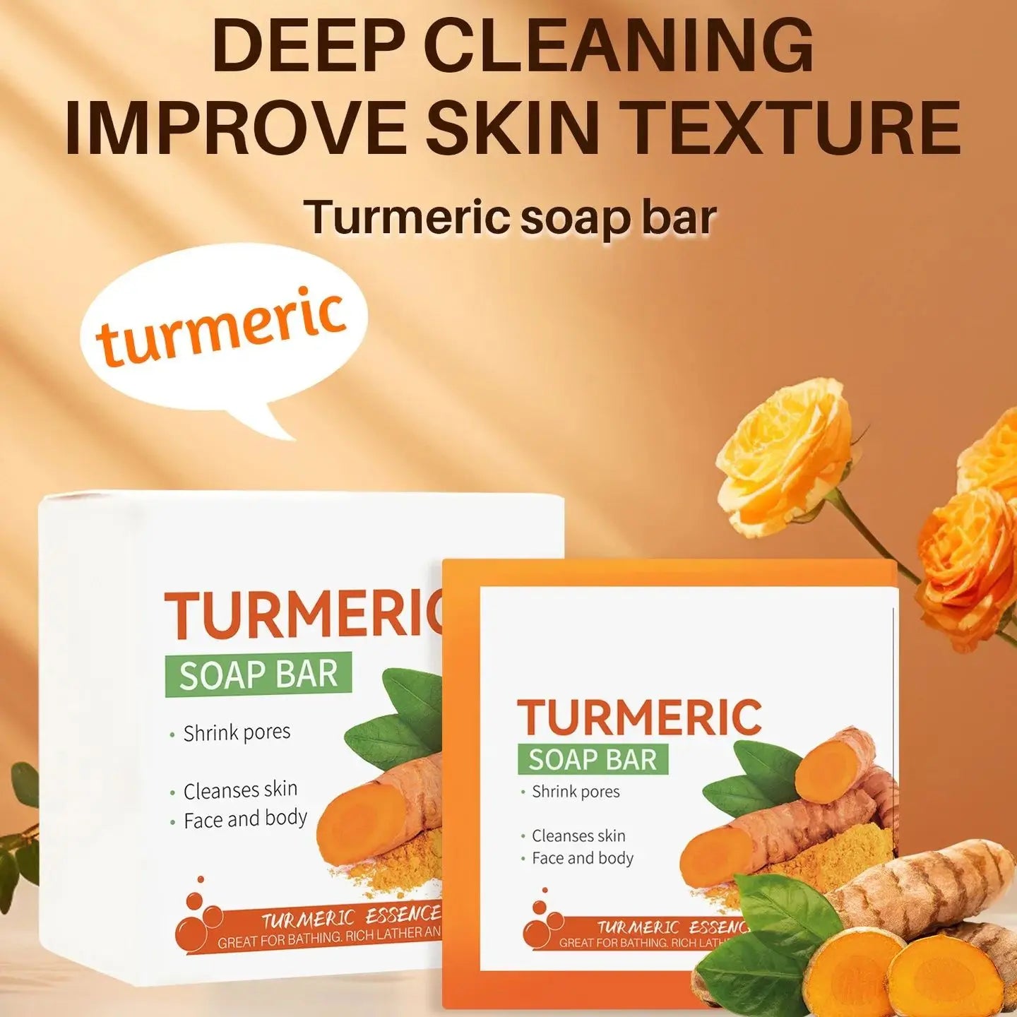 Natural Turmeric Soap from KM Store For anyone looking for healthy, clear, and even skin—this is the secret !.