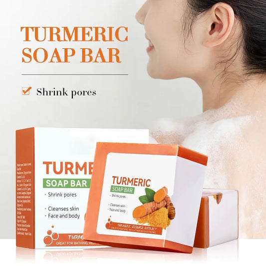 Natural turmeric soap for brightening and even skin tone from KM